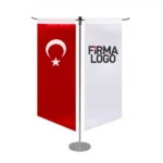 T Yan Kesim Masa Bayrağı (Direksiz)