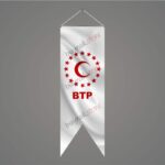 BTP Beyaz Kırlangıç Bayrak 50x150 cm