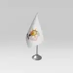 Ak Parti Tekli Masa Bayrağı Beyaz Takım