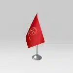 MHP Tekli Masa Bayrağı Kırmızı Takım