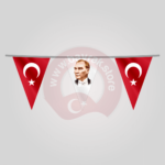 İpe Dizili Üçgen Türk - Atatürk - 2No