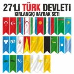 27 li Türk Devletleri Seti Kırlangıç Bayrak Satın Al