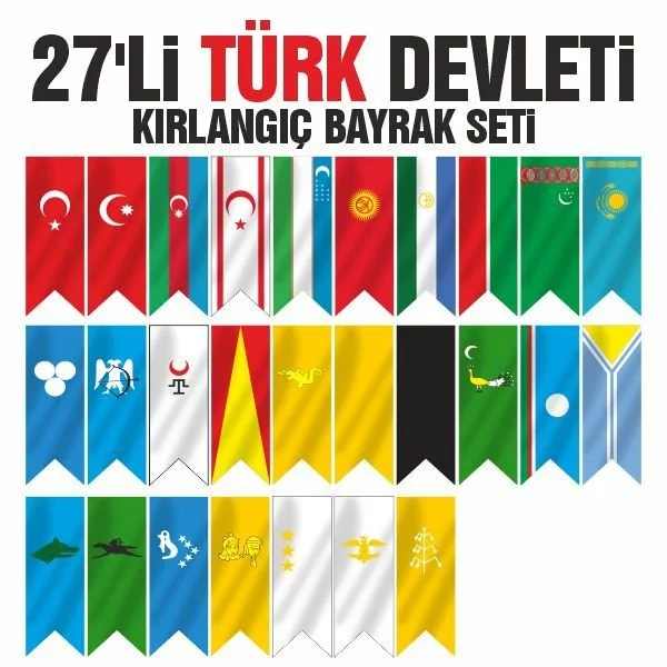 27li-kırlangıç-türk-devletleri-seti 27 li Türk Devletleri Seti Kırlangıç Bayrak Satın Al