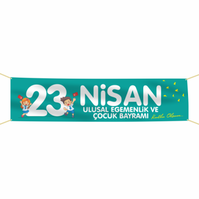 23 Nisan Pankartı saten