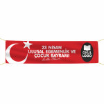 23 Nisan Pankartı saten