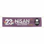 23 Nisan Pankartı saten