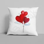 Kalp Balon Desenli Yastık